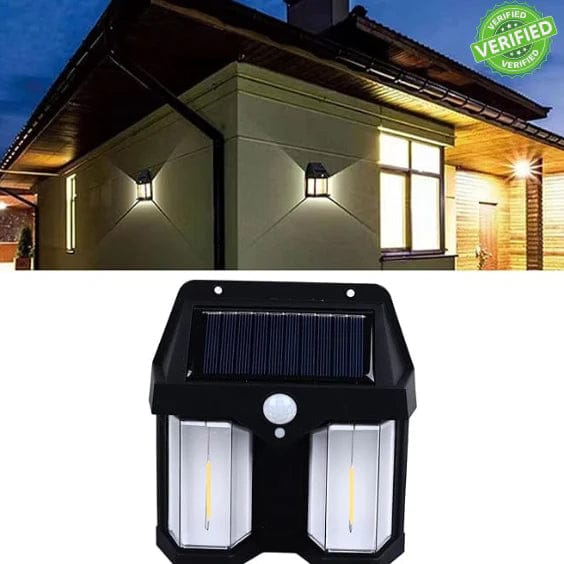 Double Head Antique Solar Sensor Lamp Solar Warm Lighting Lamp Outdoor Wall Lights (Free Delivery)