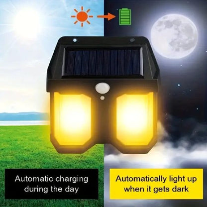 Double Head Antique Solar Sensor Lamp Solar Warm Lighting Lamp Outdoor Wall Lights (Free Delivery)